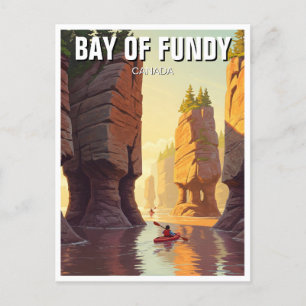 Kajakken in de baai van Fundy Nova Scotia Canada Briefkaart