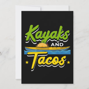 Kajakken - Kajakken en taco's Grappig Kajakken Kaart