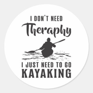 Kajakken Kano Kajak Kano Therapie Gift Idee Ronde Sticker