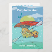 Kajakken Kano verjaardagsfeest Kaart (Voorkant / Achterkant)