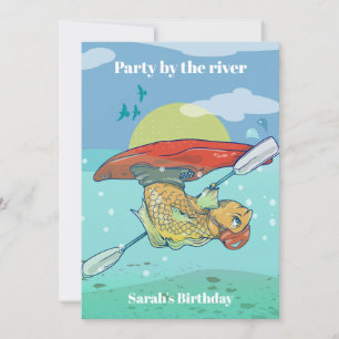 Kajakken Kano verjaardagsfeest Kaart