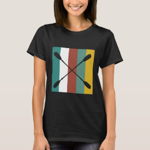 Kajakken Roeien Retro kleuren T-shirt