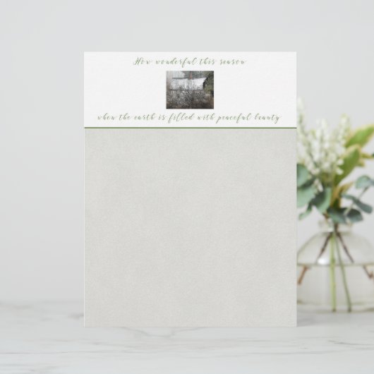 Kajuit in het kerstbriefpapier voor de Bossen (Staand voorkant)