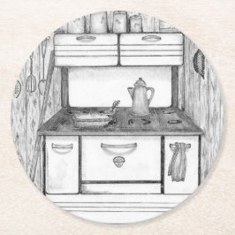 kajuitkachel ronde kartonnen onderzetter