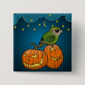 Kakapo Halloween Vierkante Button 5,1 Cm (Voorkant)