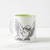 Kakapo tasses - oiseau natif Nz (Devant gauche)