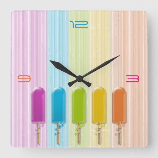 kakelen vierkante klok (Voorkant)