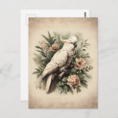 kaketoe botanisch schilderij briefkaart (Voorkant / Achterkant)