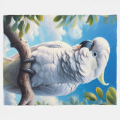 Kaketoe kunst fleece deken (Voorkant (Horizontaal))