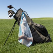 Kaketoe kunst golfhanddoek (Groen)