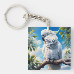 Kaketoe kunst sleutelhanger