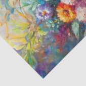 Kaketoe met kleurrijke bloemen Decoupage Tissuepapier (Detail)
