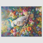 Kaketoe met kleurrijke bloemen Decoupage Tissuepapier (Voorkant)