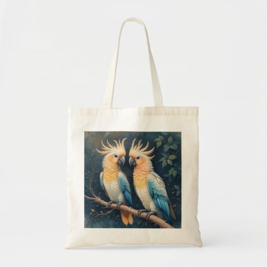 kaketoe-papegaaienpaar tote bag (Voorkant)