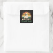 Kaketoereshulp Vogelmoeder Vierkante Sticker (Tas)