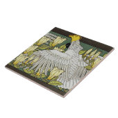 Kaketoes, Magnolia en witte muizen Tegeltje (Zijkant)