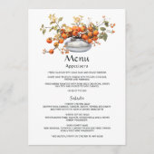Kaki Bloemen Bruiloft Menu (Voorkant)