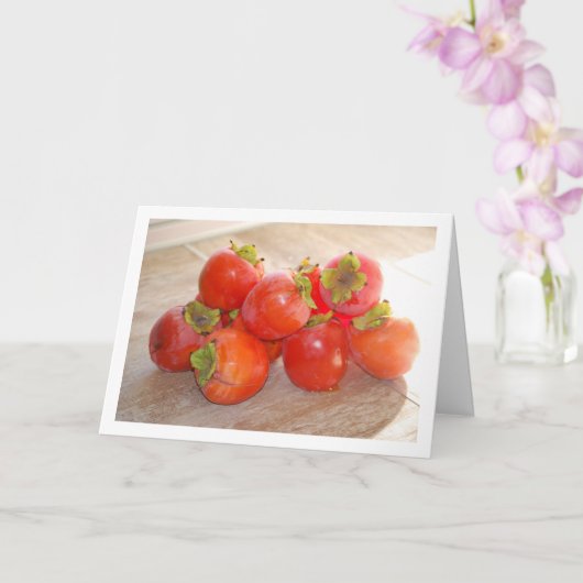 Kaki Fruit Kaart (Orchidee)