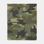 Kaki Groene Camo Militaire Custom Fleece Dekens (Voorkant)