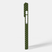 Kaki groene koolstofvezel automobieltextuur Case-Mate iPhone case (Achterkant / Links)