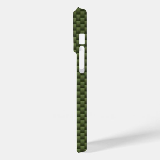 Kaki groene koolstofvezel automobieltextuur Case-Mate iPhone case (Achterkant / Links)