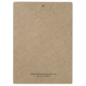 Kaki Linnen Textuur Zwart  Lijst Klembord (Achterkant)