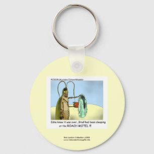 Kakkerlak Motel Grappige Cartoon Sleutelhanger