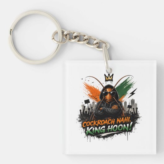 Kakkerlak Rebel Roach Streetwear Grafisch Sleutelhanger (voorkant)