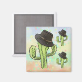 Kaktus mit Hut Magneet (Voorkant / Achterkant)