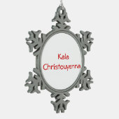 Kala Christouyenna - versiering Tin Sneeuwvlok Ornament (Links)