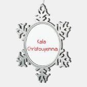 Kala Christouyenna - versiering Tin Sneeuwvlok Ornament (Rechts)