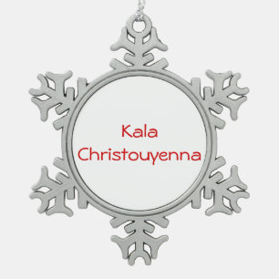 Kala Christouyenna - versiering Tin Sneeuwvlok Ornament