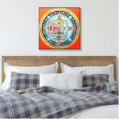 Kalachakra Boeddhistische Mandala Canvas Afdruk (Insitu (Slaapkamer))