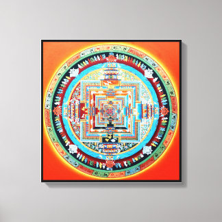 Kalachakra Boeddhistische Mandala Canvas Afdruk