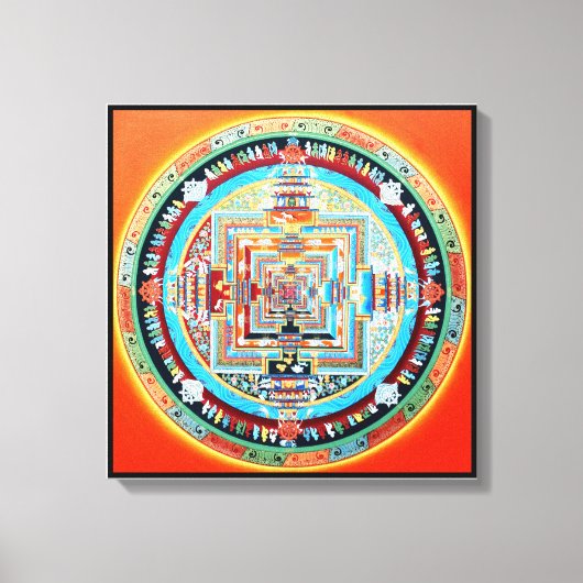 Kalachakra Boeddhistische Mandala Canvas Afdruk (Voorkant)