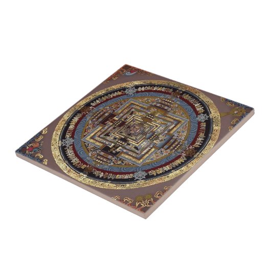 Kalachakra Mandala A Tile Tegeltje (Zijkant)