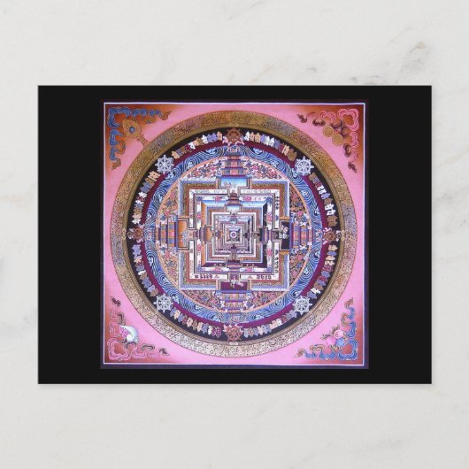 Kalachakra Mandala Briefkaart (Voorkant)