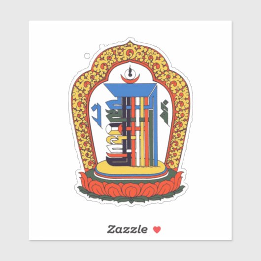 Kalachakra Mantra Mandala Buddhist Sticker (Vel)