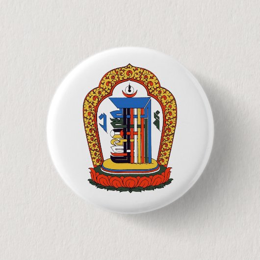 Kalachakra Mantra Tibetaans boeddhistisch Ronde Button 3,2 Cm (Voorkant)