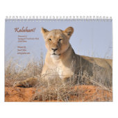 Kalahari ! Mammifères de calendrier de Kgalagadi (Protection)