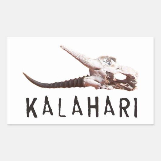 Kalahari woestijn in Afrika: Dode antilope Rechthoekige Sticker (Voorkant)