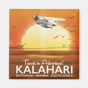 Kalahari-woestijnavonturen reisposter magneet