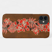 Kalaheo Hawaiian Red Hibiscus Tapa Case-Mate iPhone Case (Achterkant (horizontaal))