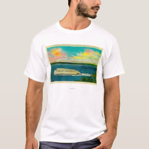 Kalakala Ferry, Puget Sound, Olympisch gebergte T-shirt