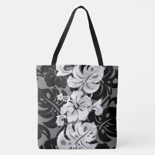 Kalakaua Border Hawaiian Hibiscus Beach Tote Bag
