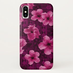 Kalalau Tapa Tropische Hawaiian Hibiscus iPhone X Hoesje