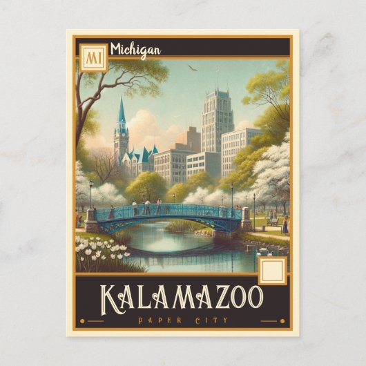Kalamazoo, Michigan |  Briefkaart (Voorkant)