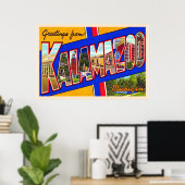 Kalamazoo Michigan  groot Briefkaart Poster (Thuiskantoor)