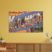 Kalamazoo, Michigan - Scenes met grote letters Canvas Afdruk (Insitu (Woonkamer))