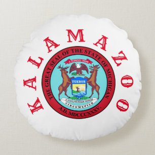 Kalamazoo Michigan Thuisstad Trots Rond Kussen